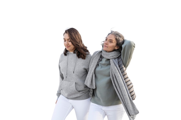 mother spending time outdoors with her daughter