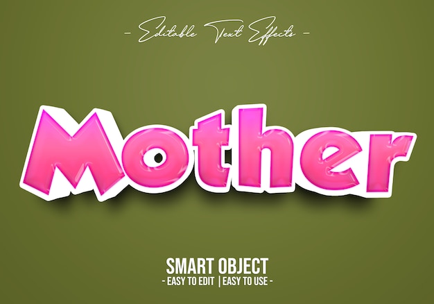 Mother Text Style Effect