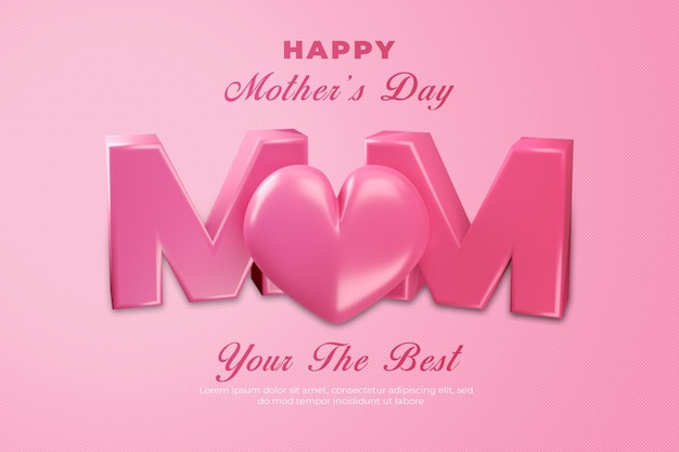 Mothers day 3d rendering