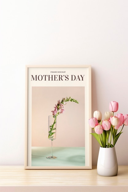 PSD mothers day celebration with frame