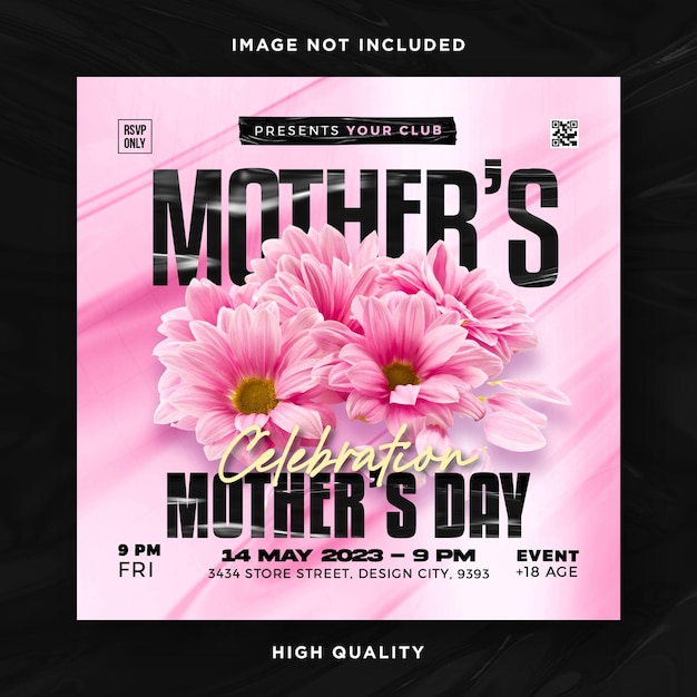 PSD mothers day flyer social media design template