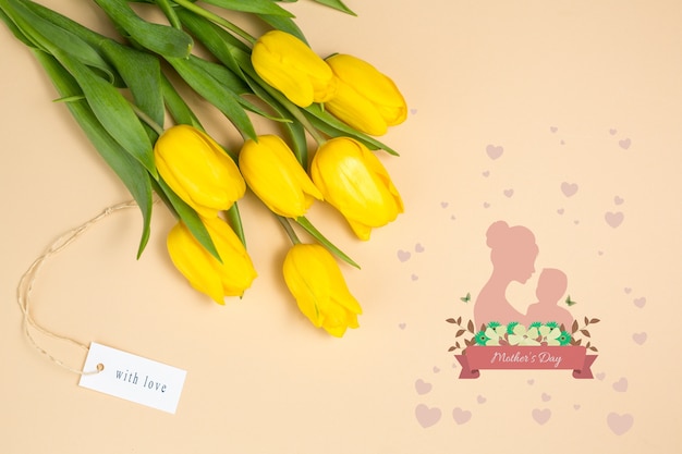 Mothers day mockup with copyspace