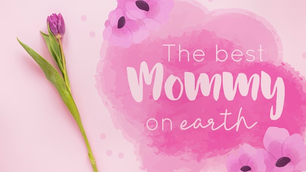 Mothers day mockup with copyspace