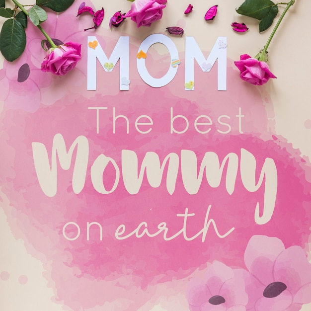 Mothers day mockup with copyspace