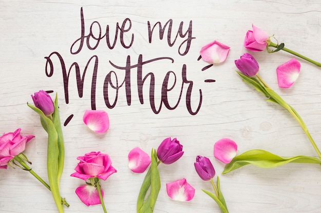 Mothers day mockup with copyspace