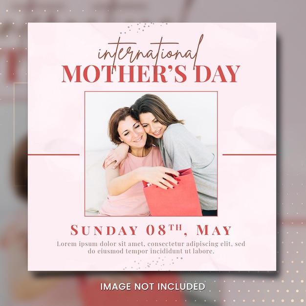 PSD mothers day social media banner