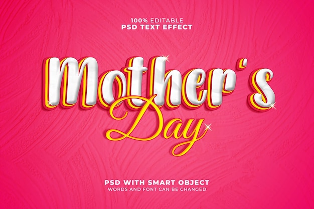 Mothers day text effect