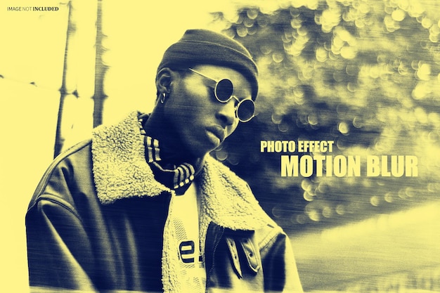 Motion blur photo effect psd