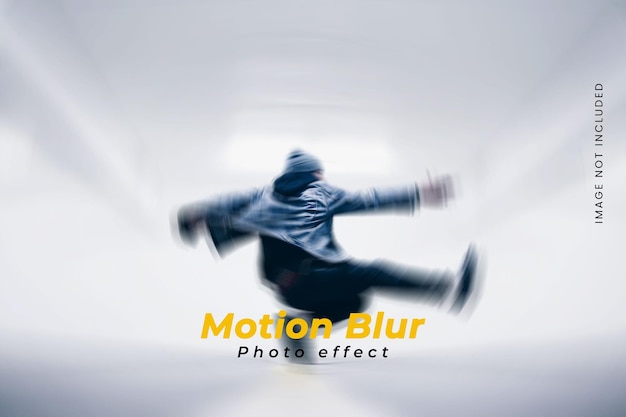 Motion blur speed anaglyph psd effect add on photo effect