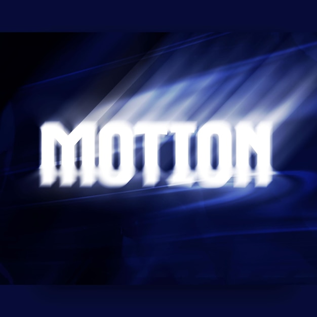 PSD motion blur text effect