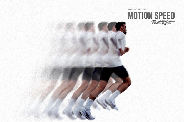 PSD motion speed photo effect template