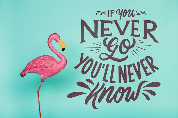 PSD motivational lettering quote for holidays traveling concept