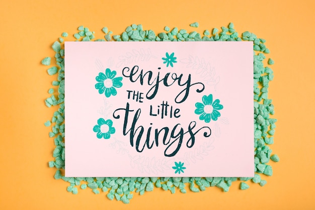 motivational message inside frame