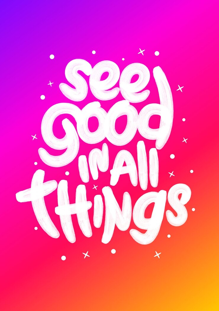 PSD motivational quotes poster all good thing