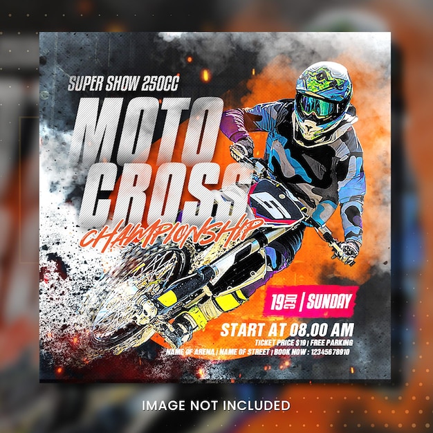 PSD moto cross kampioenschap poster