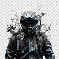 PSD moto jacket isolated on transparent background png