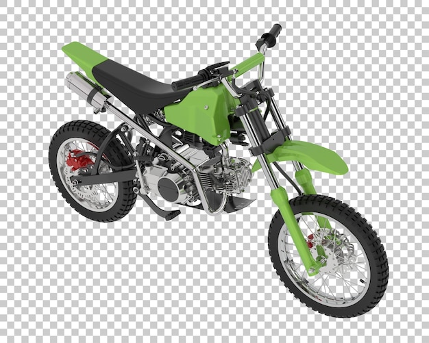 Motocross bike on transparent background 3d rendering illustration