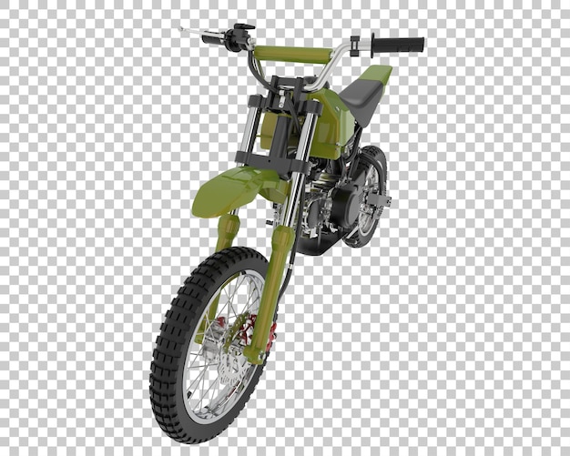 Motocross bike on transparent background 3d rendering illustration