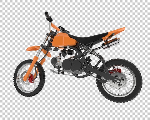 Motocross bike on transparent background 3d rendering illustration