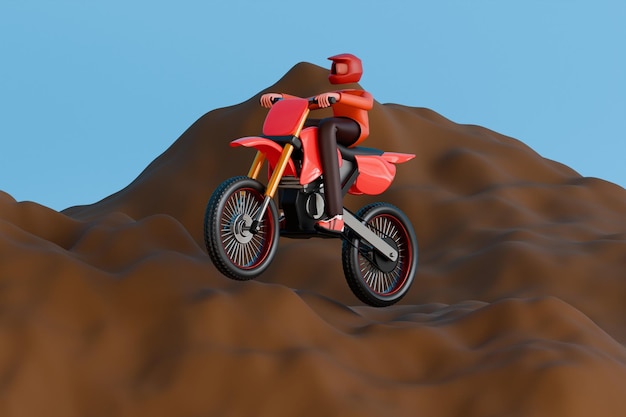 モトクロス スポーツ 3D イラスト