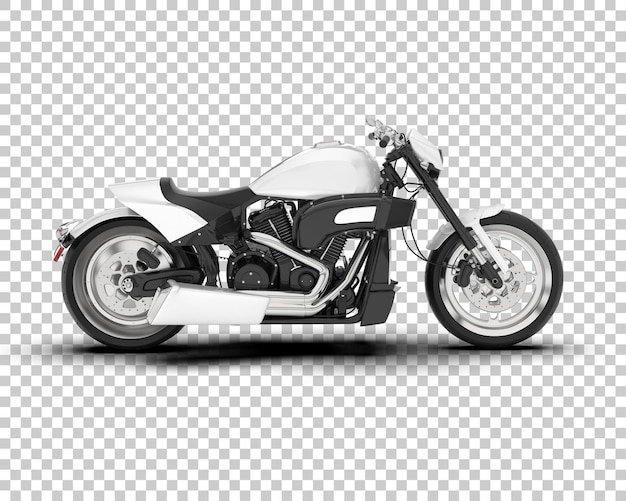 Motocykl na przezroczystym tle ilustracja renderowania 3d