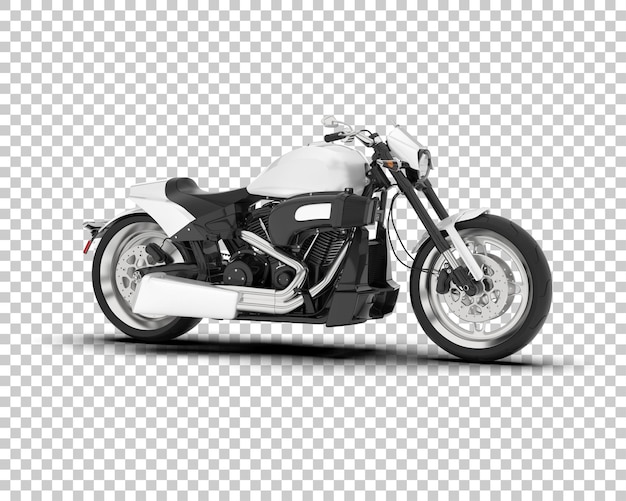 Motocykl na przezroczystym tle ilustracja renderowania 3d