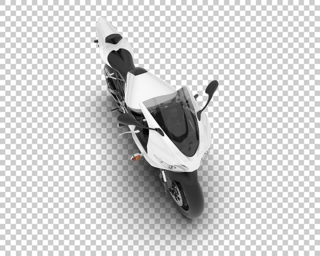 Motocykl Na Przezroczystym Tle Ilustracja Renderowania 3d