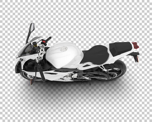 PSD motocykl na przezroczystym tle ilustracja renderowania 3d