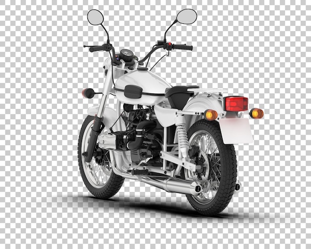 Motocykl Na Przezroczystym Tle Ilustracja Renderowania 3d