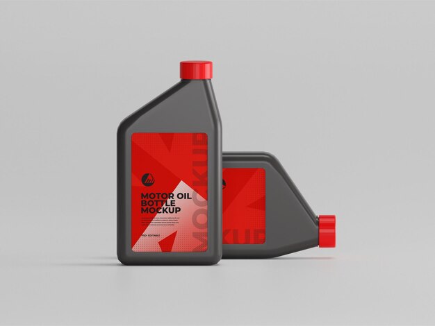 Bottiglia di olio motore mockup