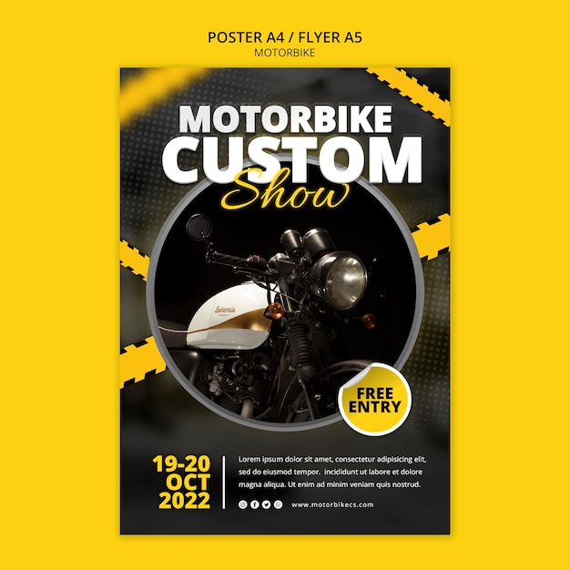 Motorbike extreme sport template