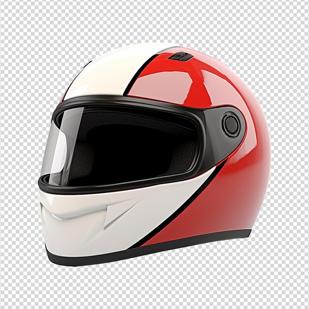 PSD motorbike helmet isolated on transparent background