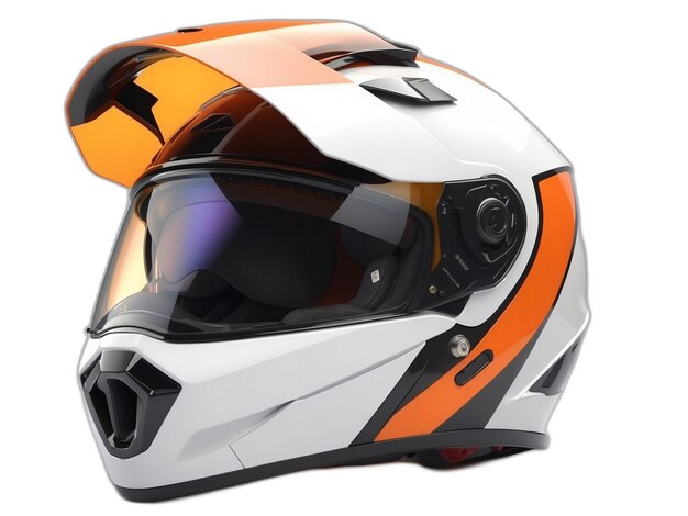 Motorbike helmet psd on a white background