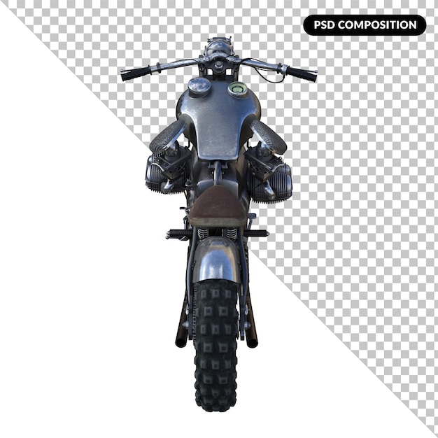 Motorbike isolated 3d rendering
