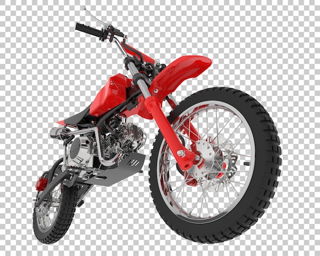 PSD motorcross fiets op transparante achtergrond 3d-rendering illustratie
