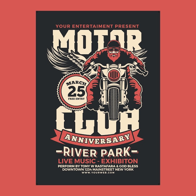 Motorcycle Club Event Flyer