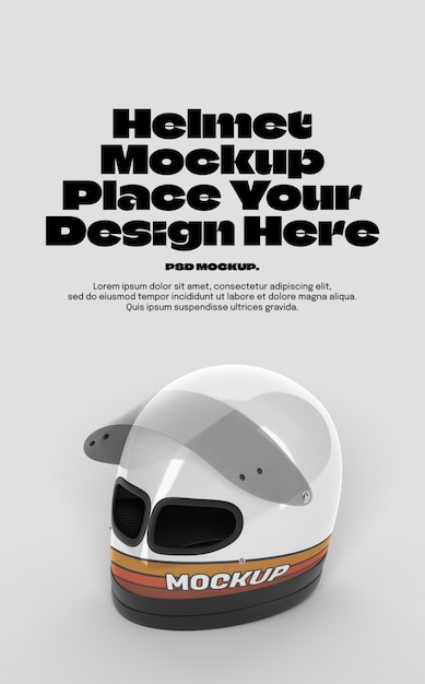 PSD mock-up del casco da motociclista