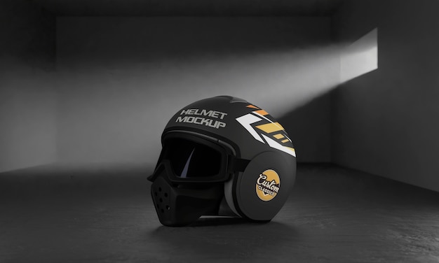 PSD mockup di casco da motociclista