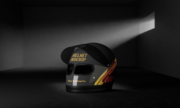 Motorcycle helmet mockup design