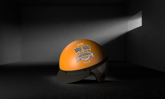 Mockup di casco da motociclista