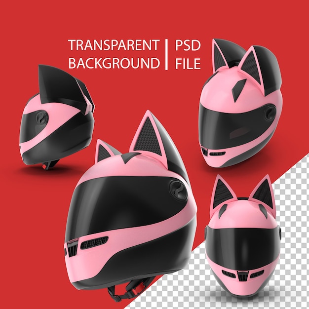 PSD motorcycle helmet pink png