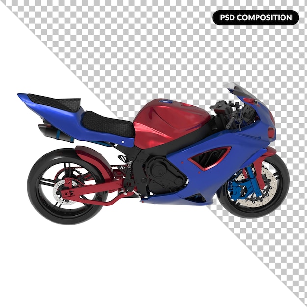 Motorcycle isolated 3d rendering