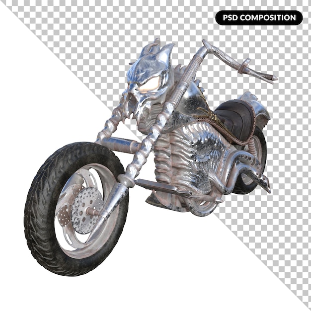 Motorcycle isolated 3d