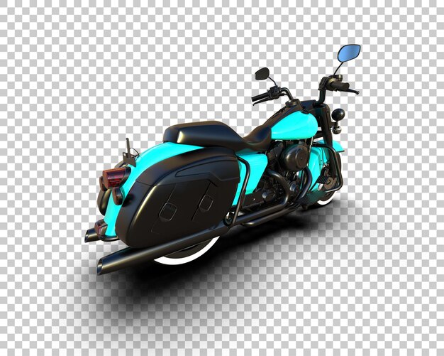 Motocicletta isolata sullo sfondo illustrazione di rendering 3d