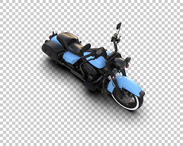 Motocicletta isolata sullo sfondo illustrazione di rendering 3d