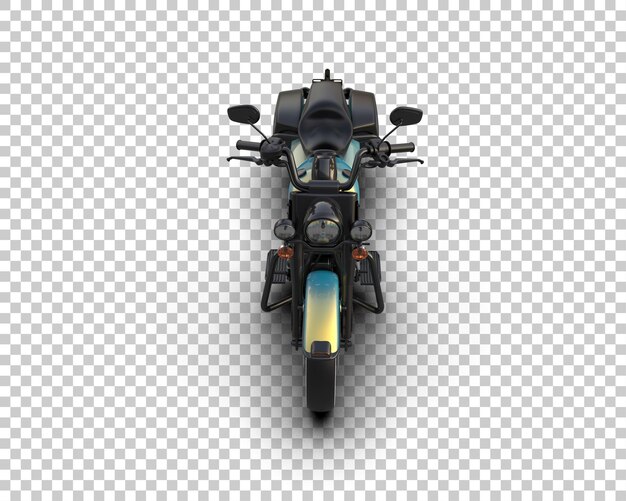 Motocicletta isolata sullo sfondo illustrazione di rendering 3d
