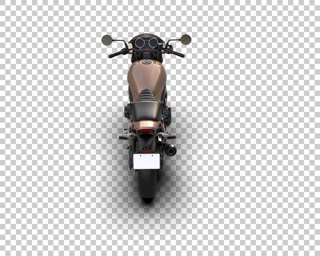 Motocicletta isolata sullo sfondo illustrazione di rendering 3d