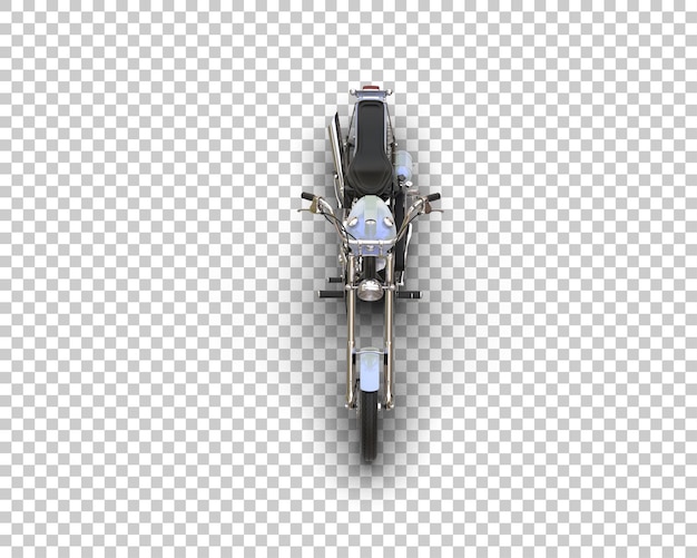 Motocicletta isolata sullo sfondo illustrazione di rendering 3d