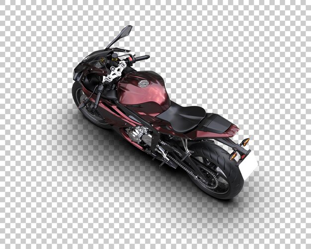 PSD motorcycle isolated on background 3d rendering illustration