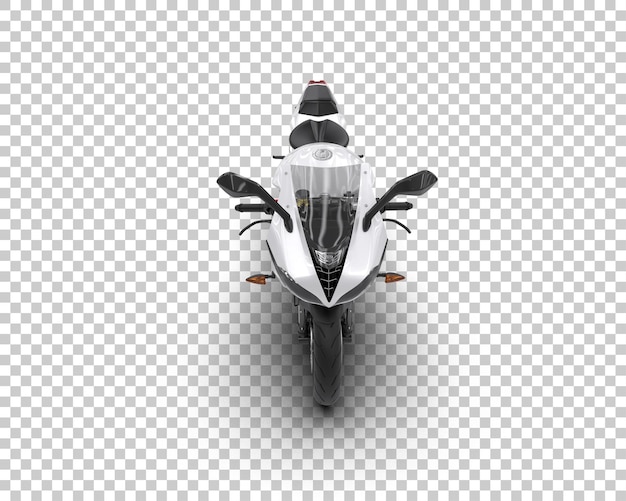 PSD motorcycle isolated on background 3d rendering illustration